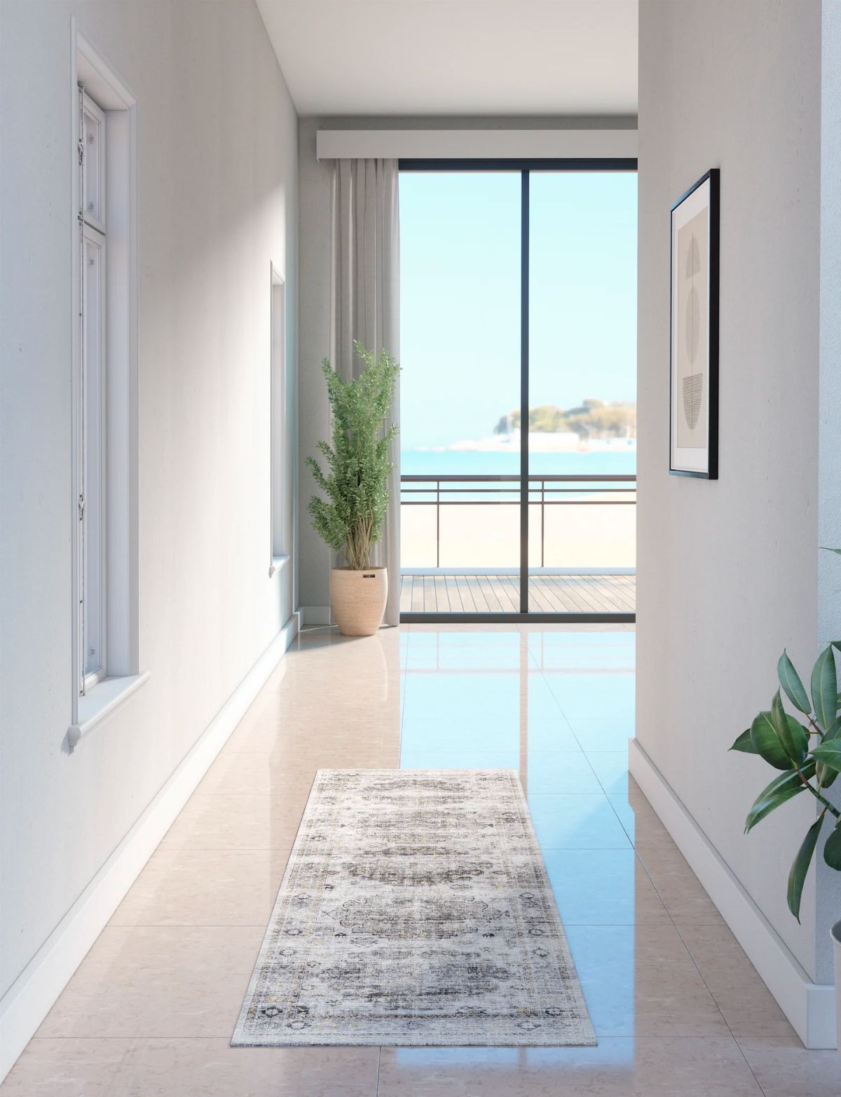 Kyra Silver Grey White Rug 