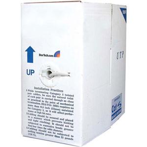 1000 ft Bulk Cat6 Ethernet Cable - Stranded - CM-Rated for In-Wall Use - Cat 6 UTP Patch Cable - White 