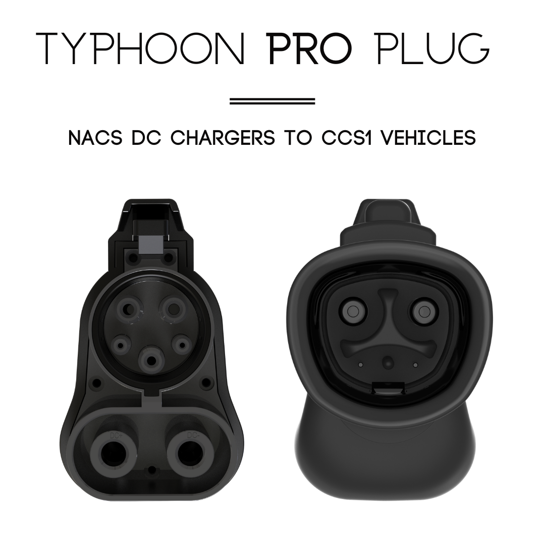 A2Z EV NACS Charger to CCS1 Vehicle | DC | Compatible with Superchargers | The Typhoon Pro 