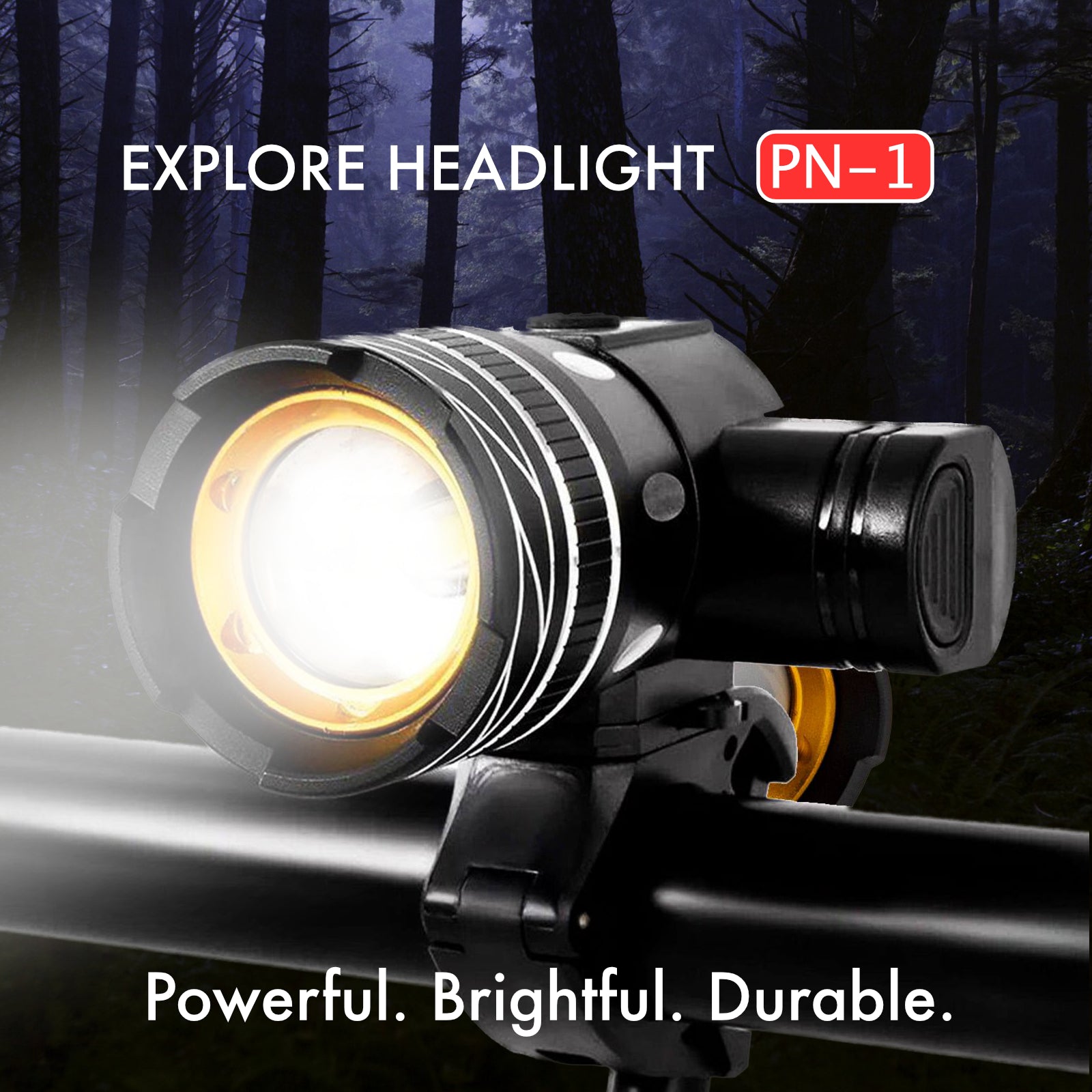 Bicycle LED Explore Headlight Flashlight PN-1 Outdoor Use, Super Bright T6 LED Rechargeable 