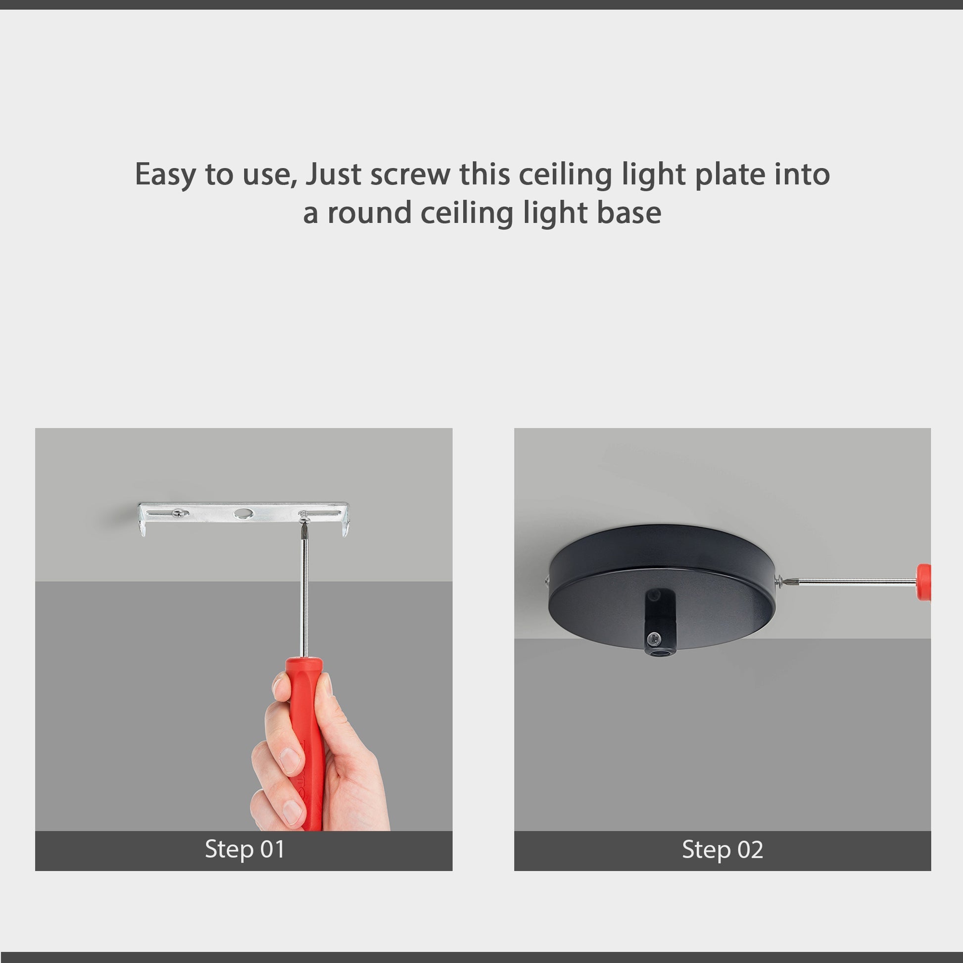 Canopy Plate/Ceiling rose Light Steel Plate ~1080