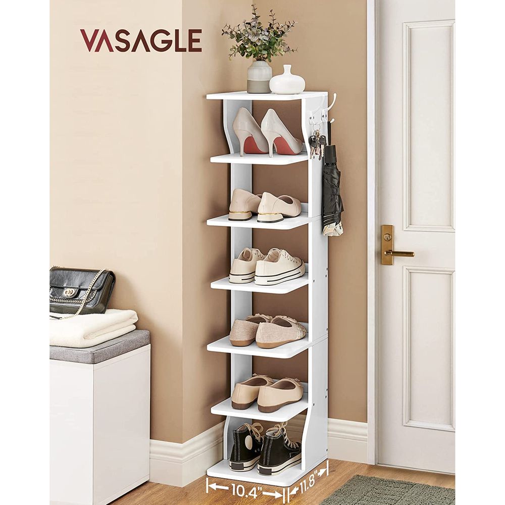 VASAGLE 6 Tier Slim Shoe Storage Rack 