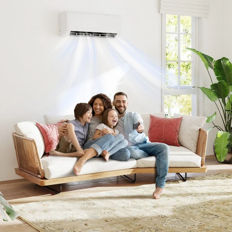 12000 BTU 22 SEER2 Mini Split AC: Rapid Cooling to 60°F / Heating to 90°F, Turbo Speed for 750 Sq.Ft