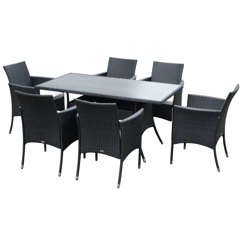 Outsunny Garden Dining Set with Cushions 