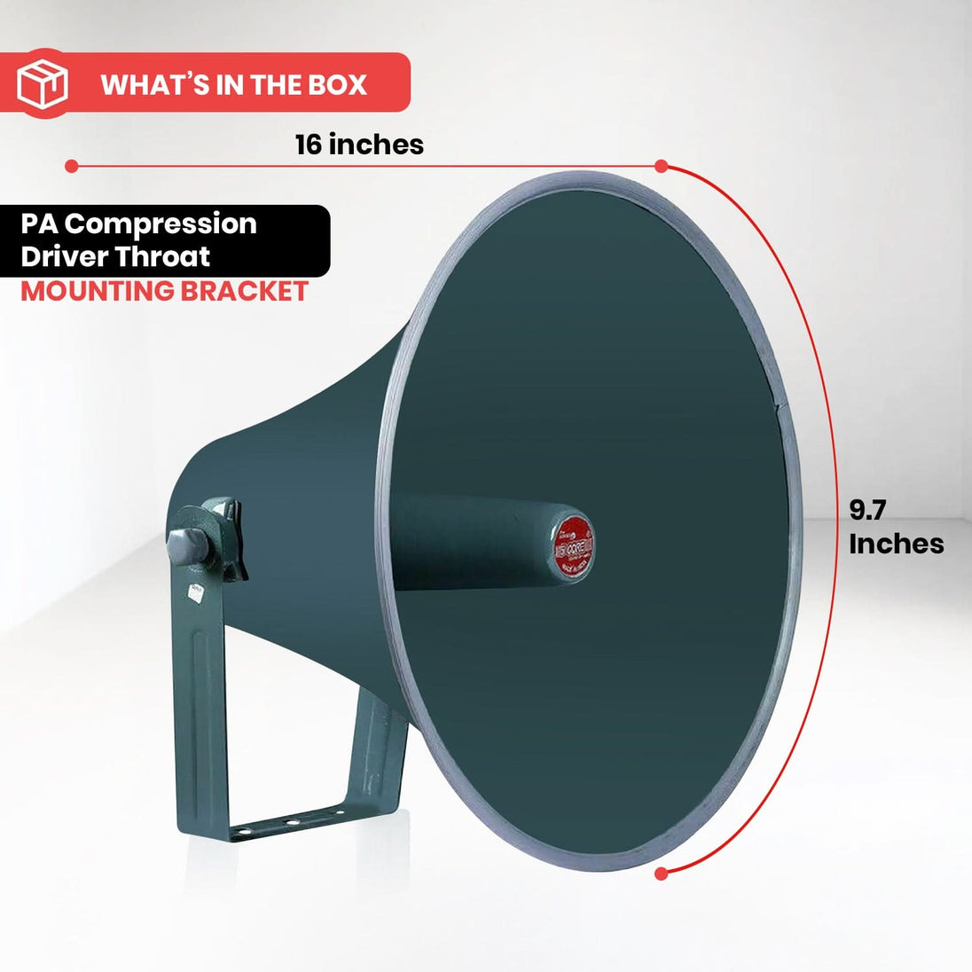 5 Core PA Speaker Horn Throat 16 inch All Weather Use Support Wide Range of Compression Drivers