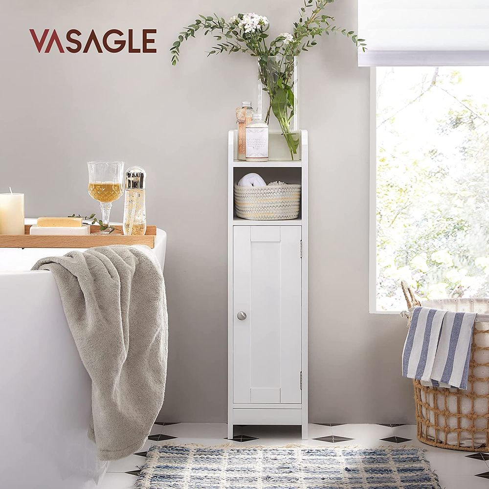 VASAGLE Small Bathroom Storage Corner Floor Cabinet 