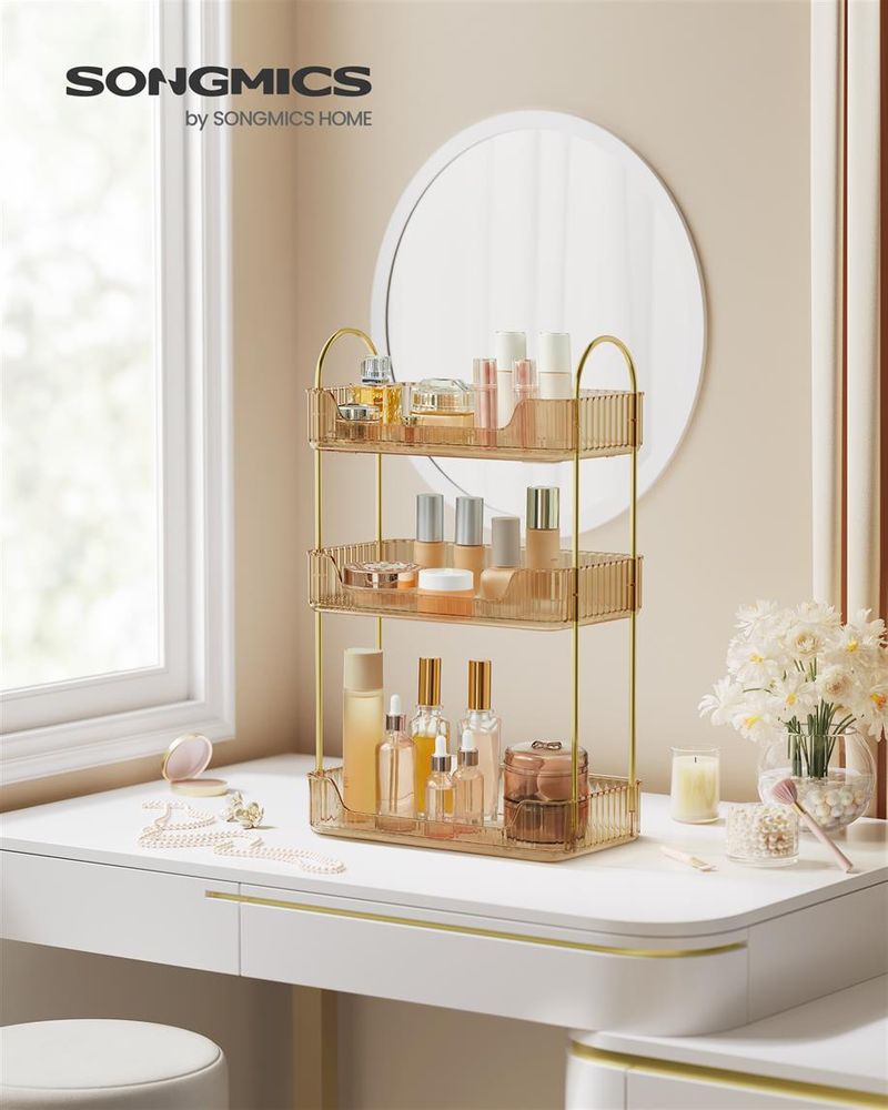 SONGMICS 3-Tier Makeup Organizer 