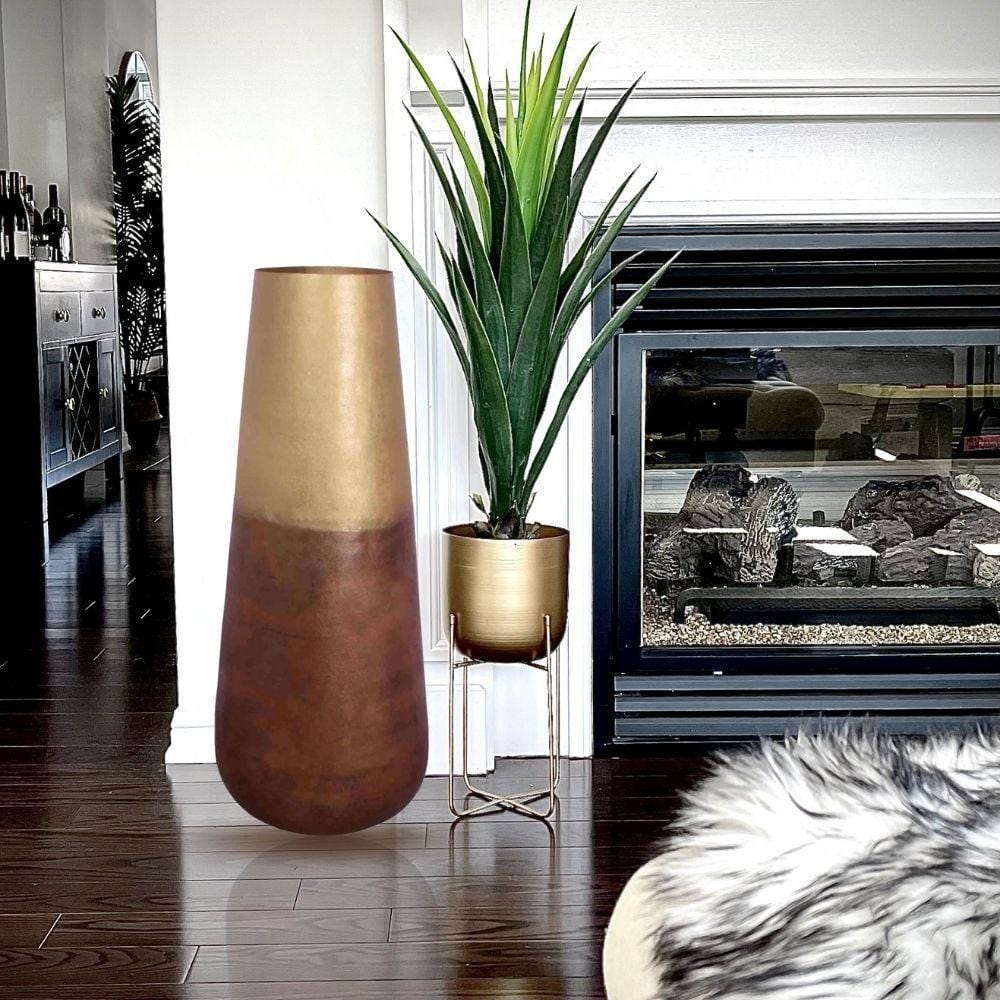 Calluna Brass Floor Vase 