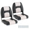 2-Pack Boat Seats with Thick Sponge Padding and Fixing Bolts