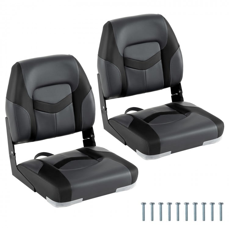 2-Pack Boat Seats with Fixing Bolts and Hinges