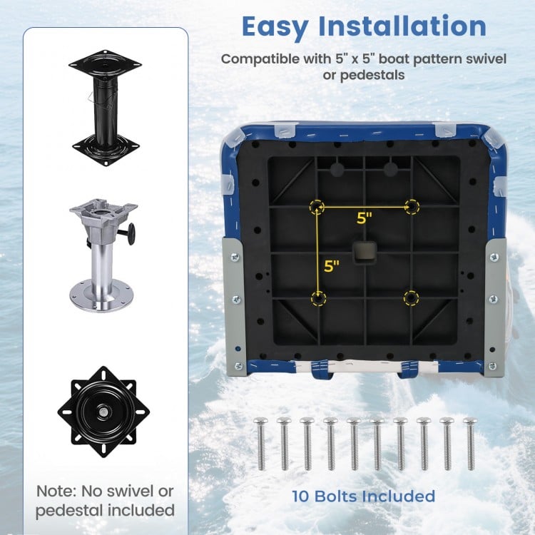 2-Pack Boat Seats with Thick Sponge Padding