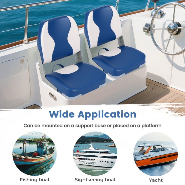 2-Pack Boat Seats with Thick Sponge Padding