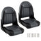 2-Pack Folding High Back Boat Chairs with Sponge Padding and Fixing Bolts