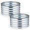 2 Pack Galvanized Raised Garden Bed Kit with Open-Ended Base-Silver
