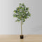 Figgi Artificial Ficus Tree Potted Plant 5.5-6.5ft – Realistic Faux Indoor/Office Plant with Weighted Modern Pot