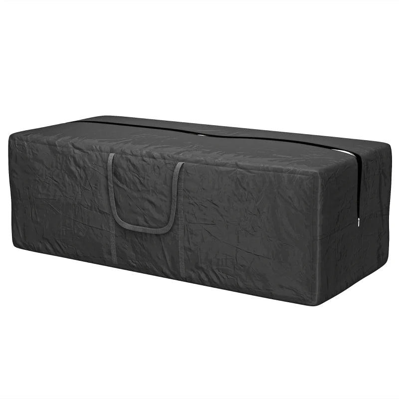Outsunny 840L Outdoor Patio Cushion Storage Bag – UPF30+, Waterproof 600D Oxford, Heavy Duty, Black 