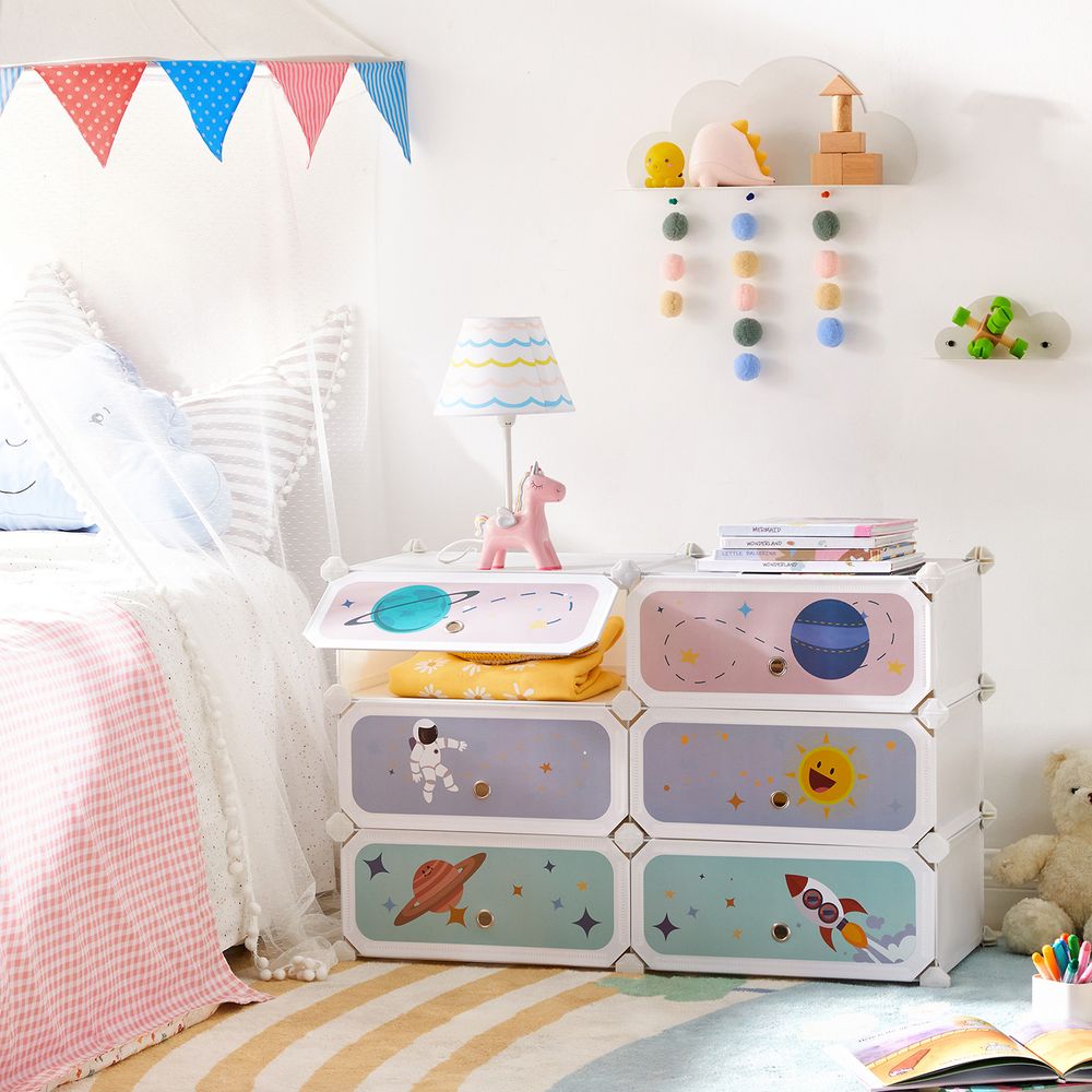 SONGMICS Kids' Shoe Rack with Doors 