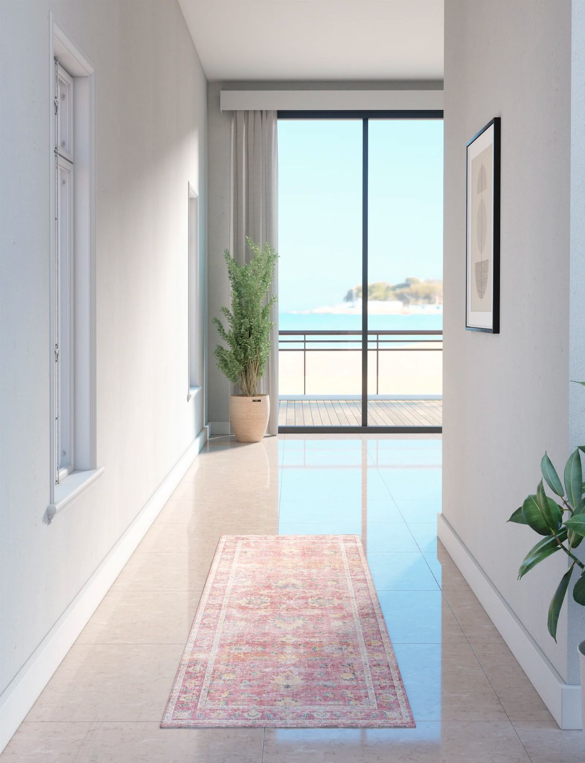 Elyse Pink Yellow Rug 