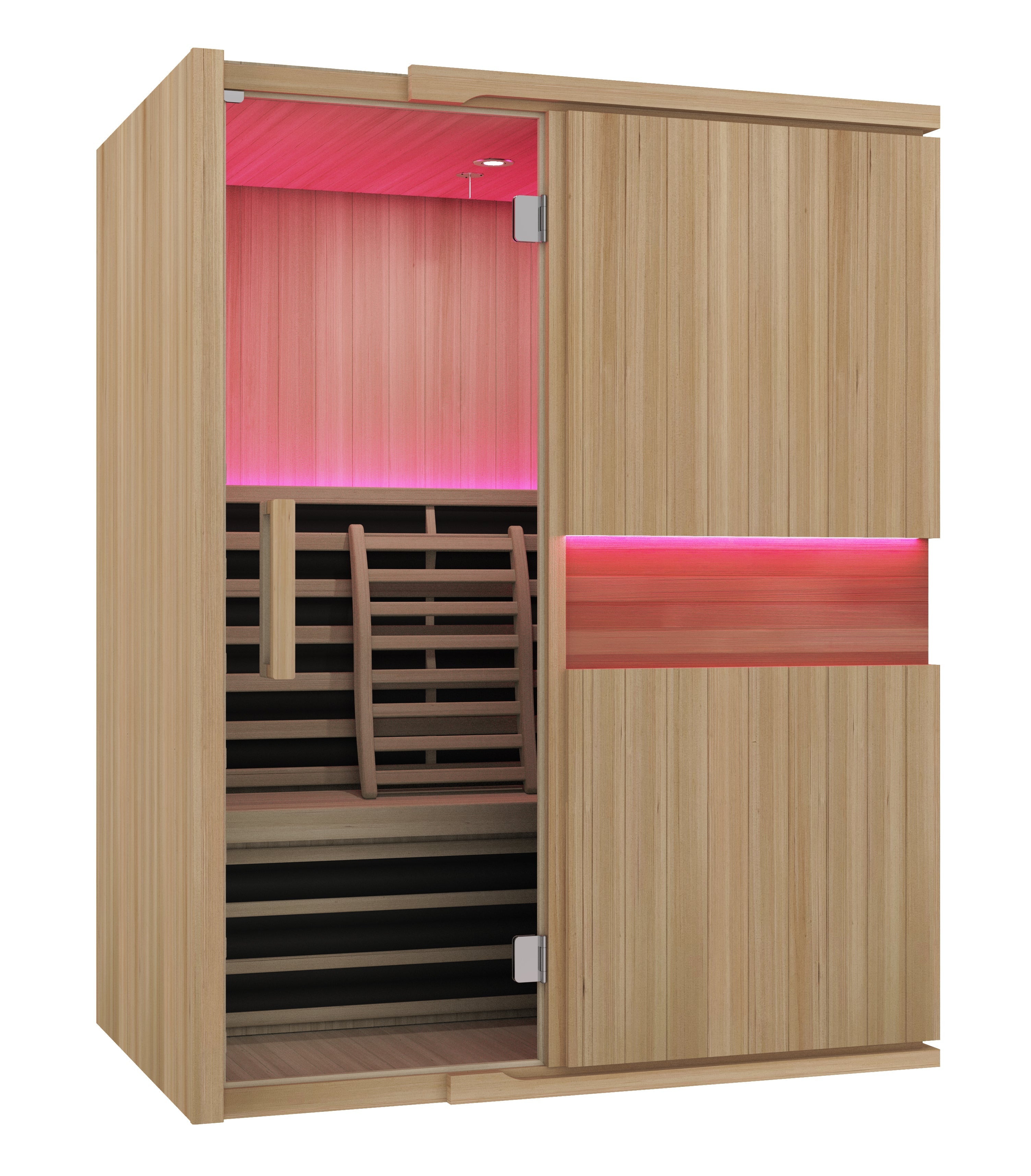 Blisspod, Milano, Full Spectrum Sauna Canadian Hemlock Ultra Low EMF, 7 Far Infrared & Red Glass Heater & Chromotherapy – 3 Person 