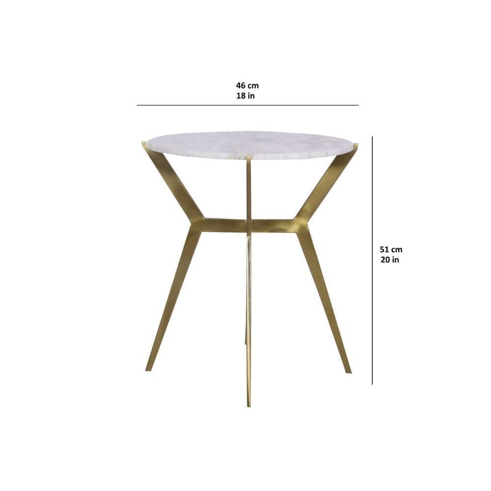 Sevi Round Marble Side Table 