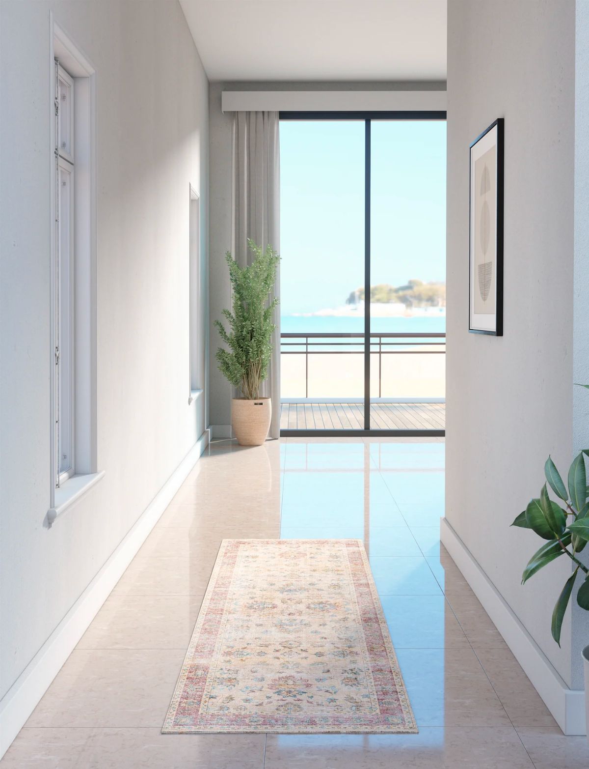 Aria Yellow Rose Lagoon Rug 