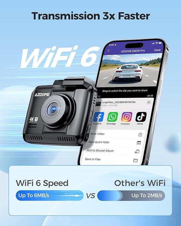 AZDOME GS63H Pro Front and Rear Dash Cam 
