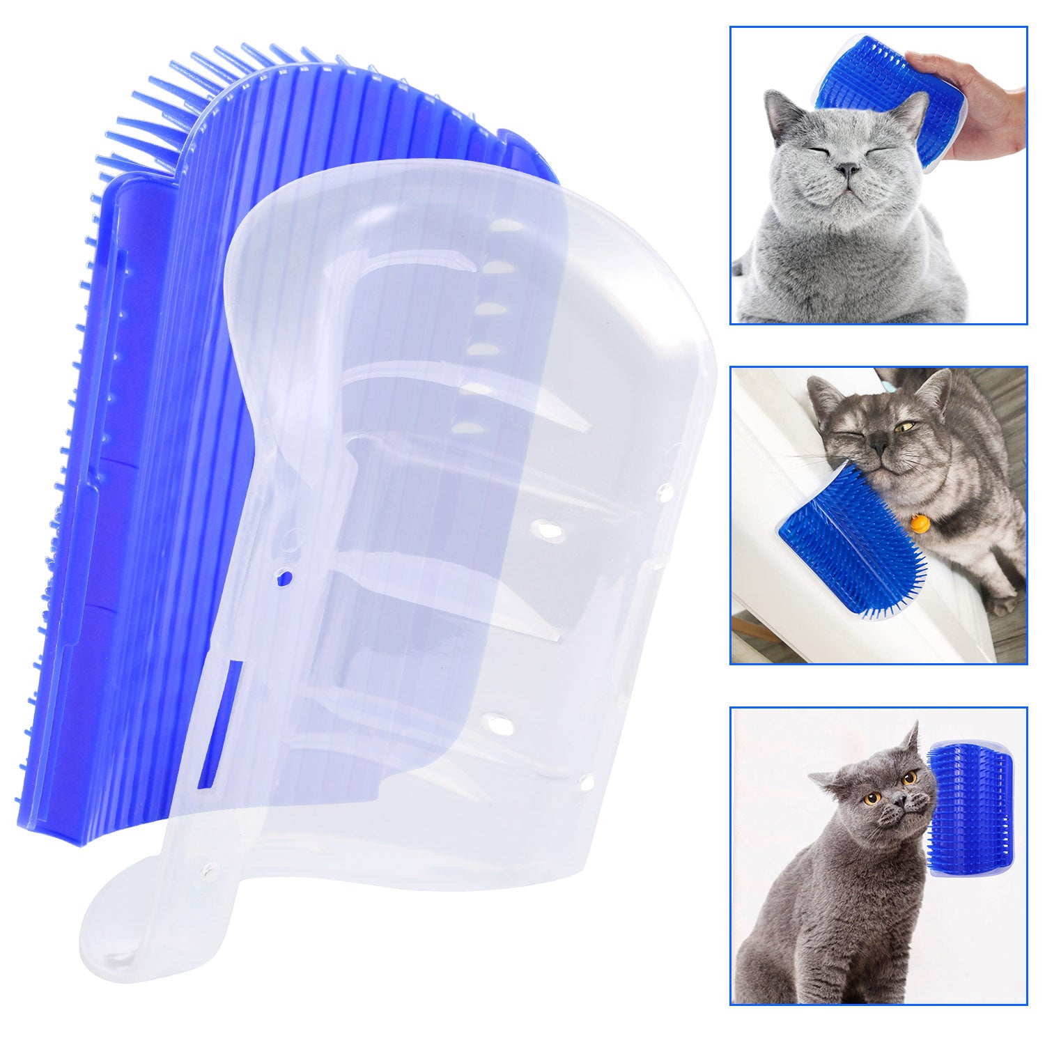 Cat Self Groomers Dog Cat Corner Groomer Wall Corner Massage Combs Pet Grooming Brush Massager for Long Short Fur Cats/Dogs/Horses