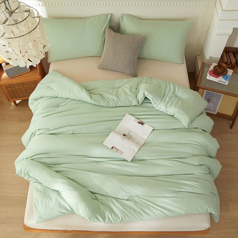 Cross-border Synthetic Quilt Four Seasons Duvet Insert Washed Cotton Brushed Duvet Insert Factory Foreign Trade Wholesale 