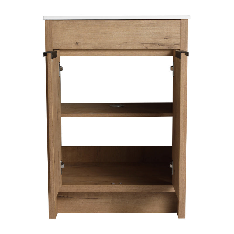 24" Freestanding Bathroom Vanity 2 Soft-Close Cabinet Doors (KD-PACKING Only Vanity without Top 