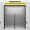Double Folding Security Gate, 5.1 H X 10.2 W Folding Door Gate, Steel Accordion Security Gate, Flexible Expanding Security Gate, 360 Rolling Barricade Gate, Scissor Gate Or Door With Keys