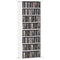 8-Tier DVD Shelf with 6 Adjustable Shelves, Slim CD Shelf, Holds 360 CDs, 185 DVDs or 185 Blu-rays, White
