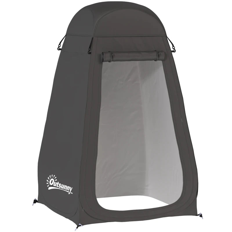 Pop Up Shower Tent, Portable Privacy Room for Outdoor Changing, Dressing, Fishing Storage with Carrying Bag, Black