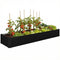 8'x2'x1' Galvanized Raised Bed, Large Elevated Planter Box for Growing Flowers, Herbs and Vegetables, Black
