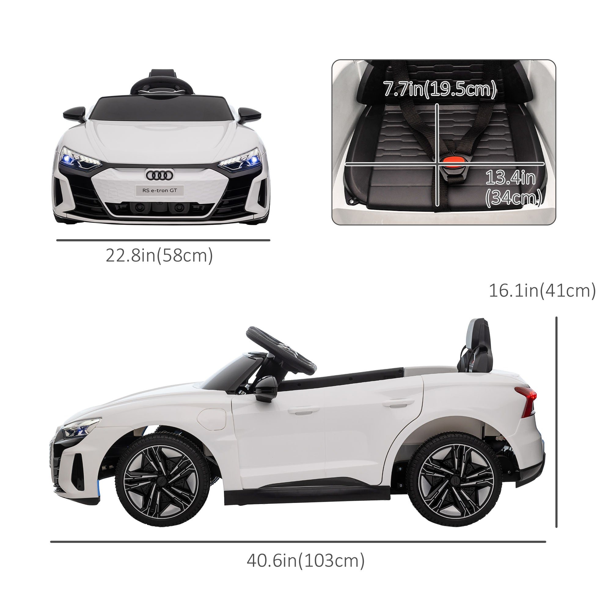 Aosom Electric Kids Ride-On Car - 12V with Remote Control, 3.1 MPH, Suspension System for Boys & Girls Aged 37-60 Months 