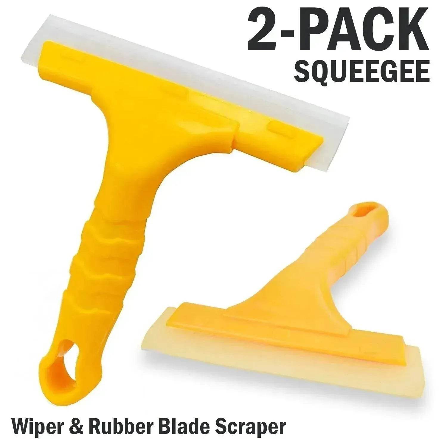 2pc Window Squeegee Shower Cleaner Car Home Glass Wash Water Wiper Ice Scraper 