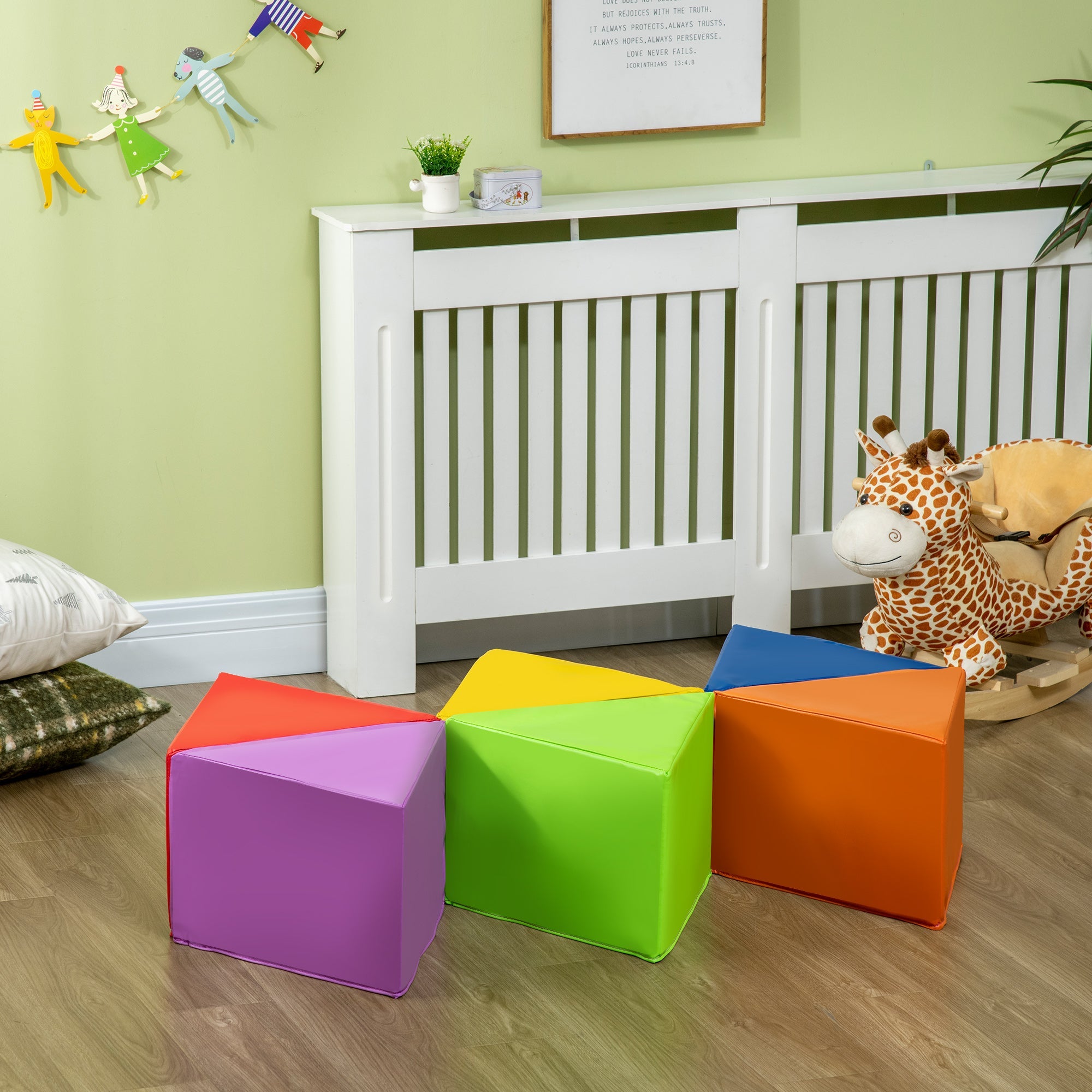 Qaba 2-Piece Foam Crawl & Climb Set: Soft Play Set for Indoor Baby Activities 
