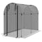 Outsunny Plant Protection Tent Galvanized Steel Crop Cage with Zippered Door 4'x8' Black for Outdoor Gardening