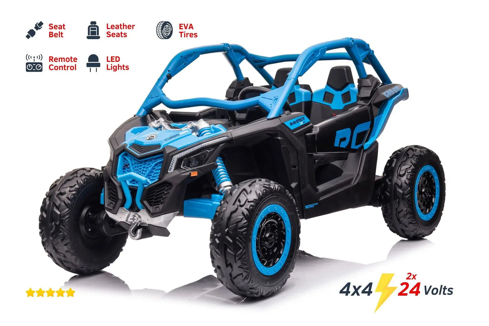 2x24V 4x4 Can Am Maverick 2 Seater Ride on UTV for Kids 