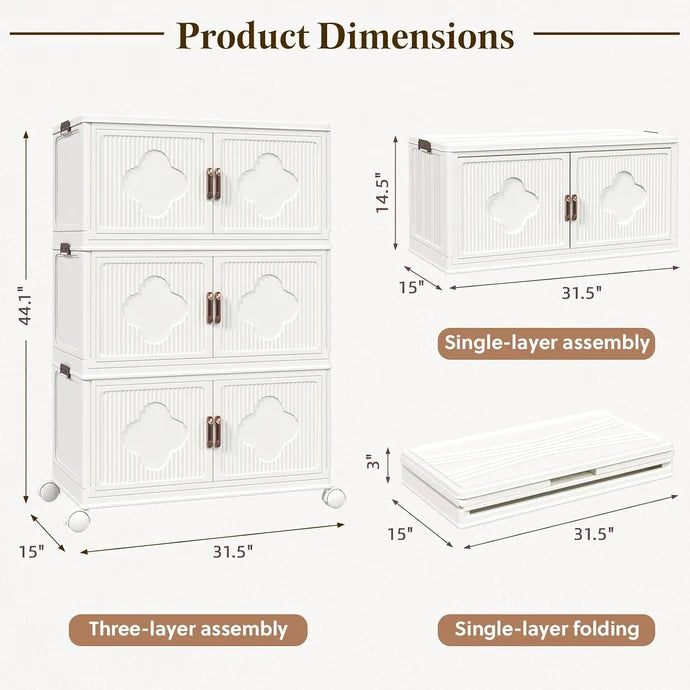 AECOJOY Super Large Foldable Storage Box with Lid