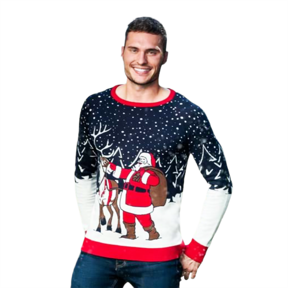 Santa And Reindeer  Sweater 