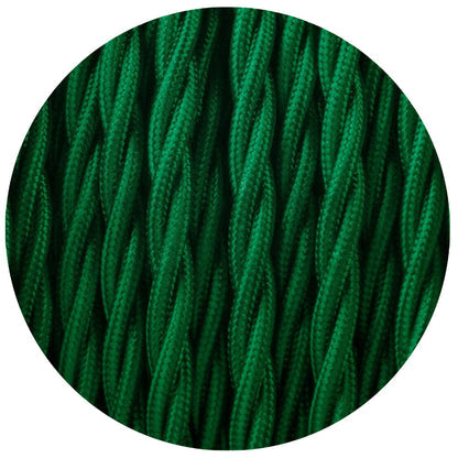 Electrical wire 3 Core Twisted Fabric Dark Green~1365