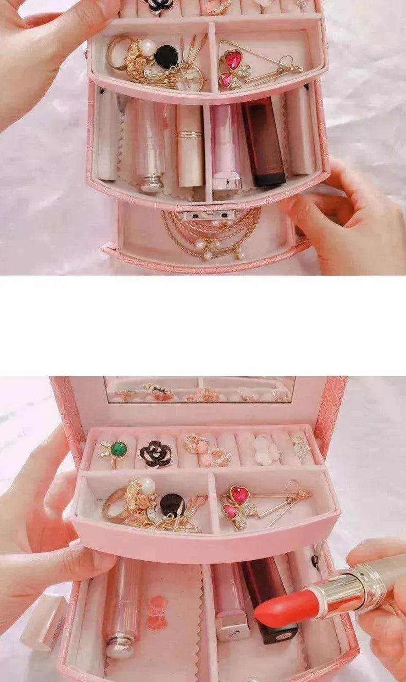 3 Layers Leather Luxury Jewelry Boxes 