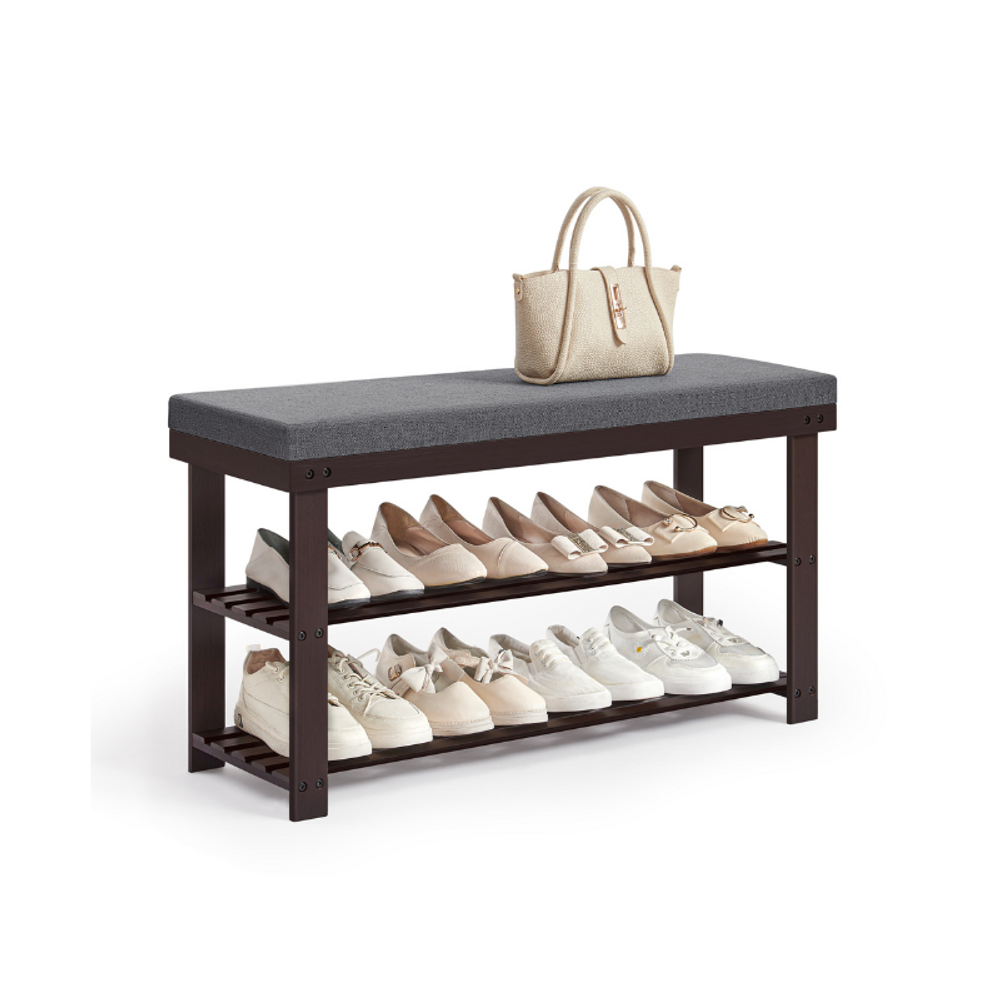 SONGMICS Bamboo Shoe Bench 