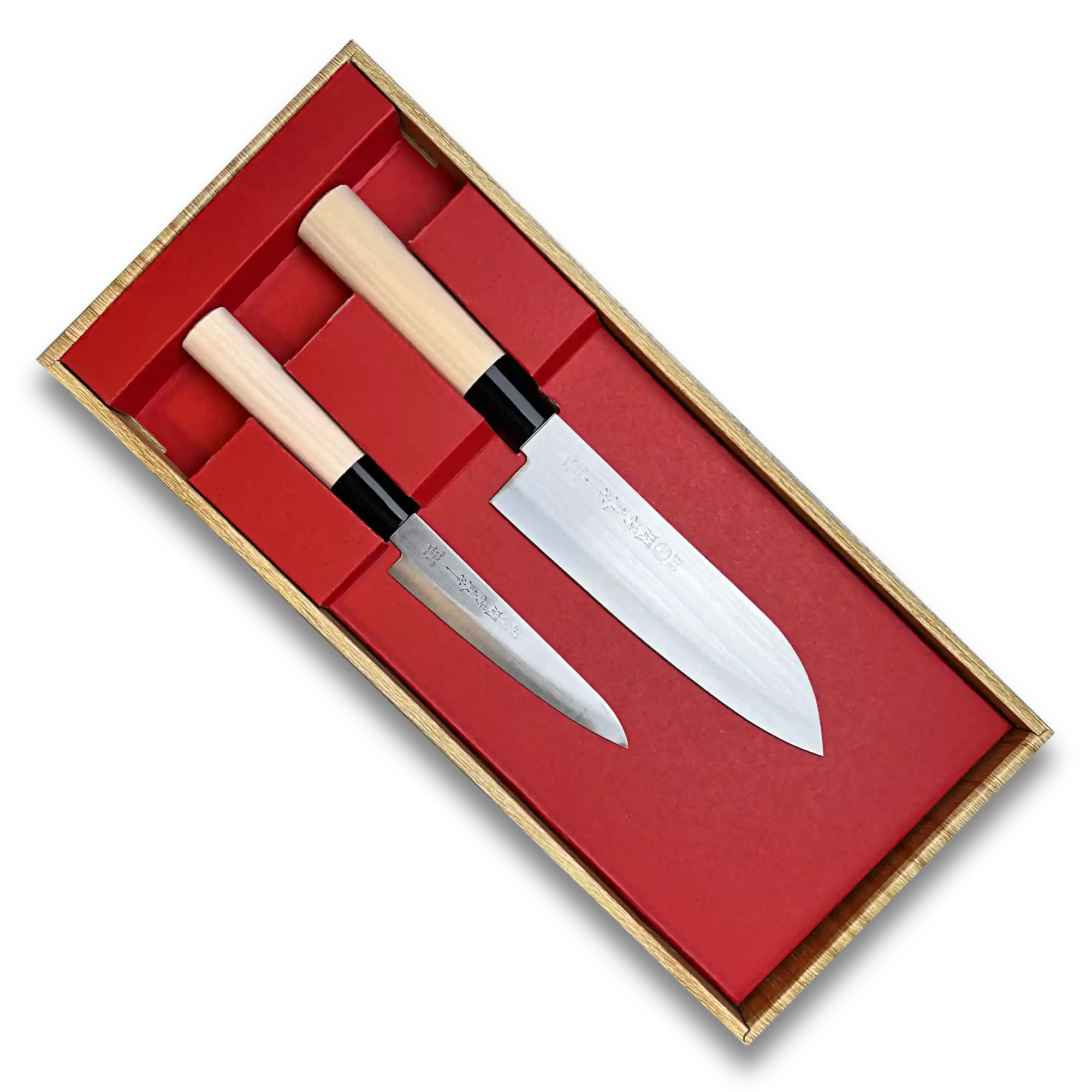 Two Piece Knife Set Santoku and Petty Knife - Made in Japan 