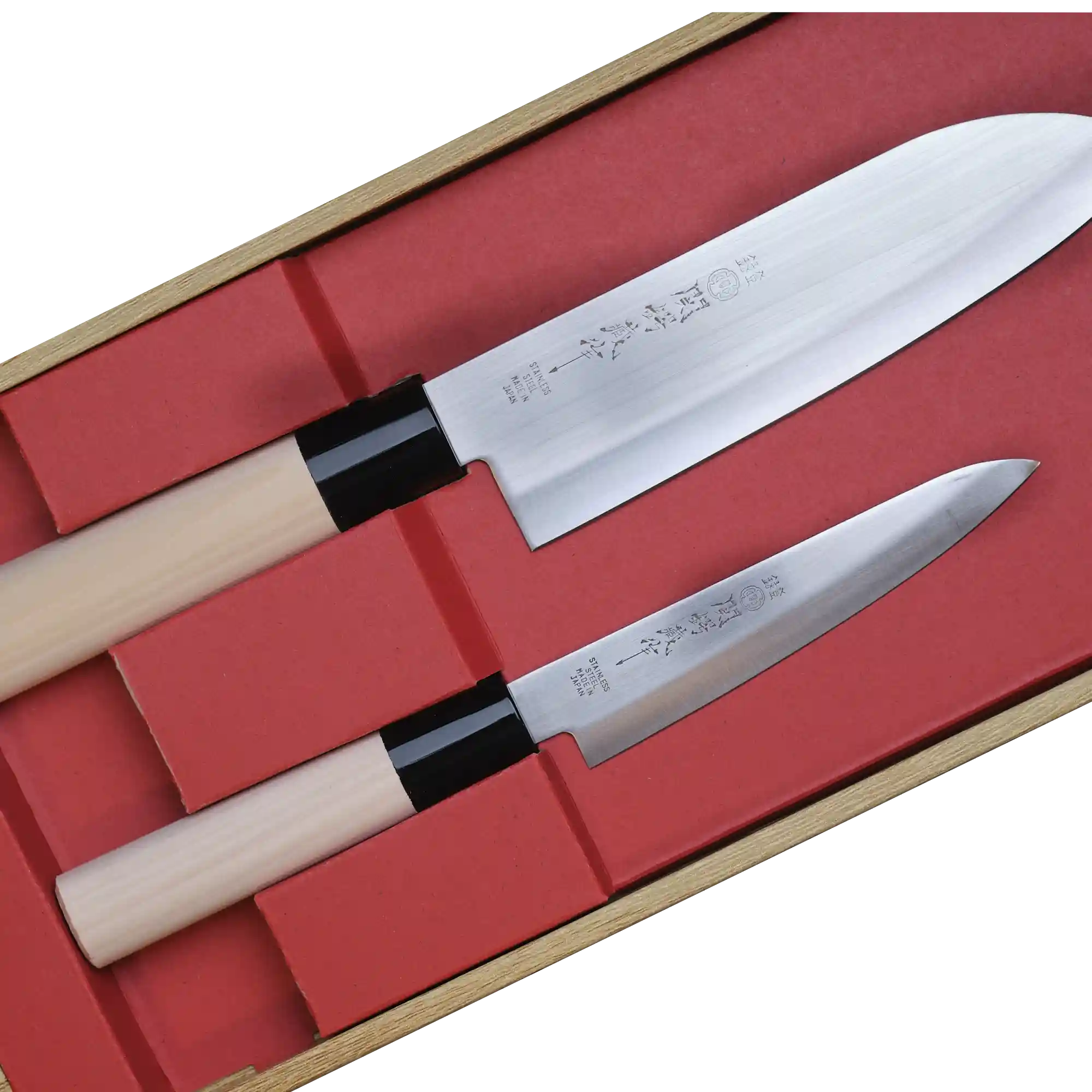 Two Piece Knife Set Santoku and Petty Knife - Made in Japan 