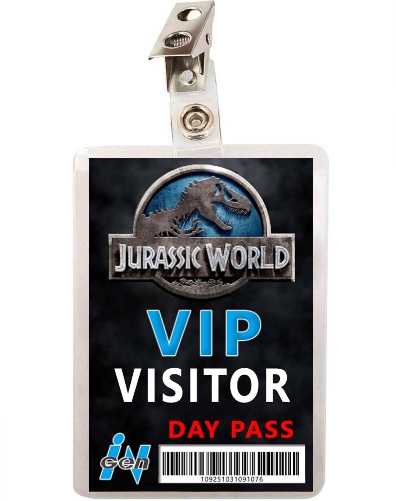 Jurassic World VIP Visitor ID Badge 