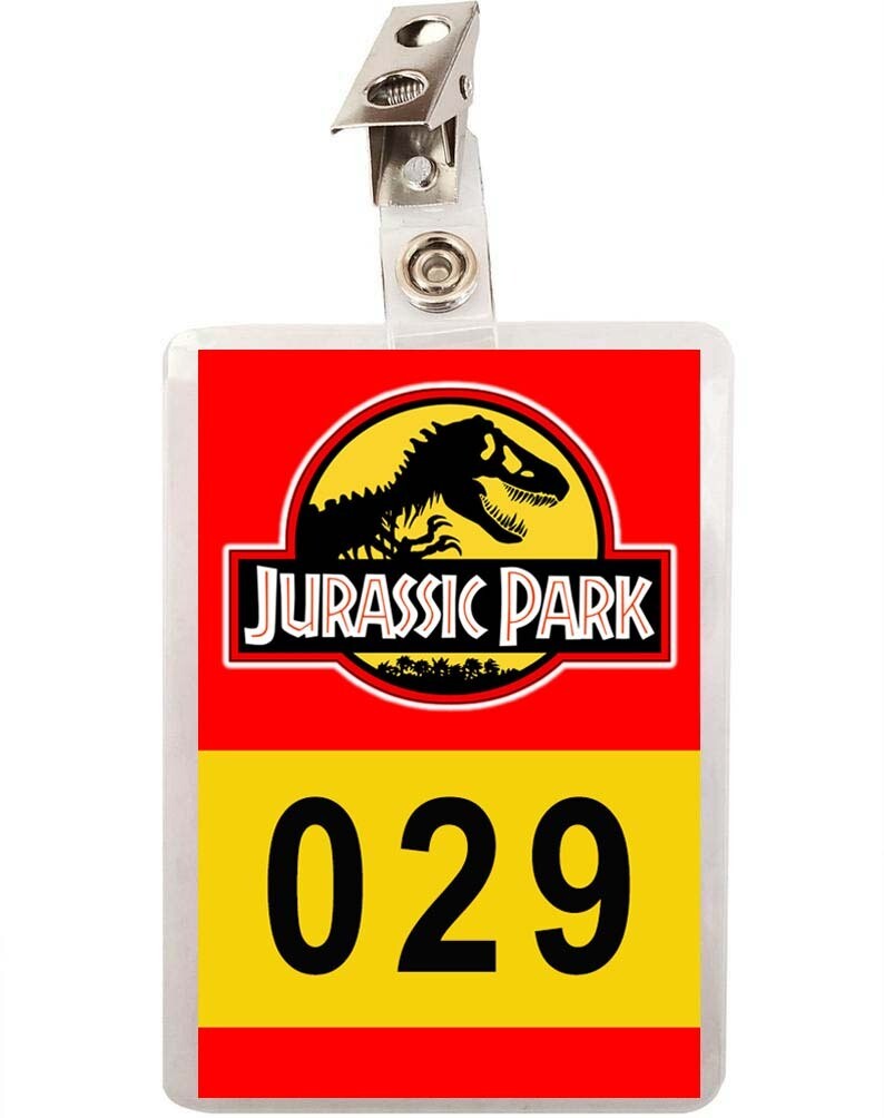 Jurassic Park Vehicle Parking Tag Badge 