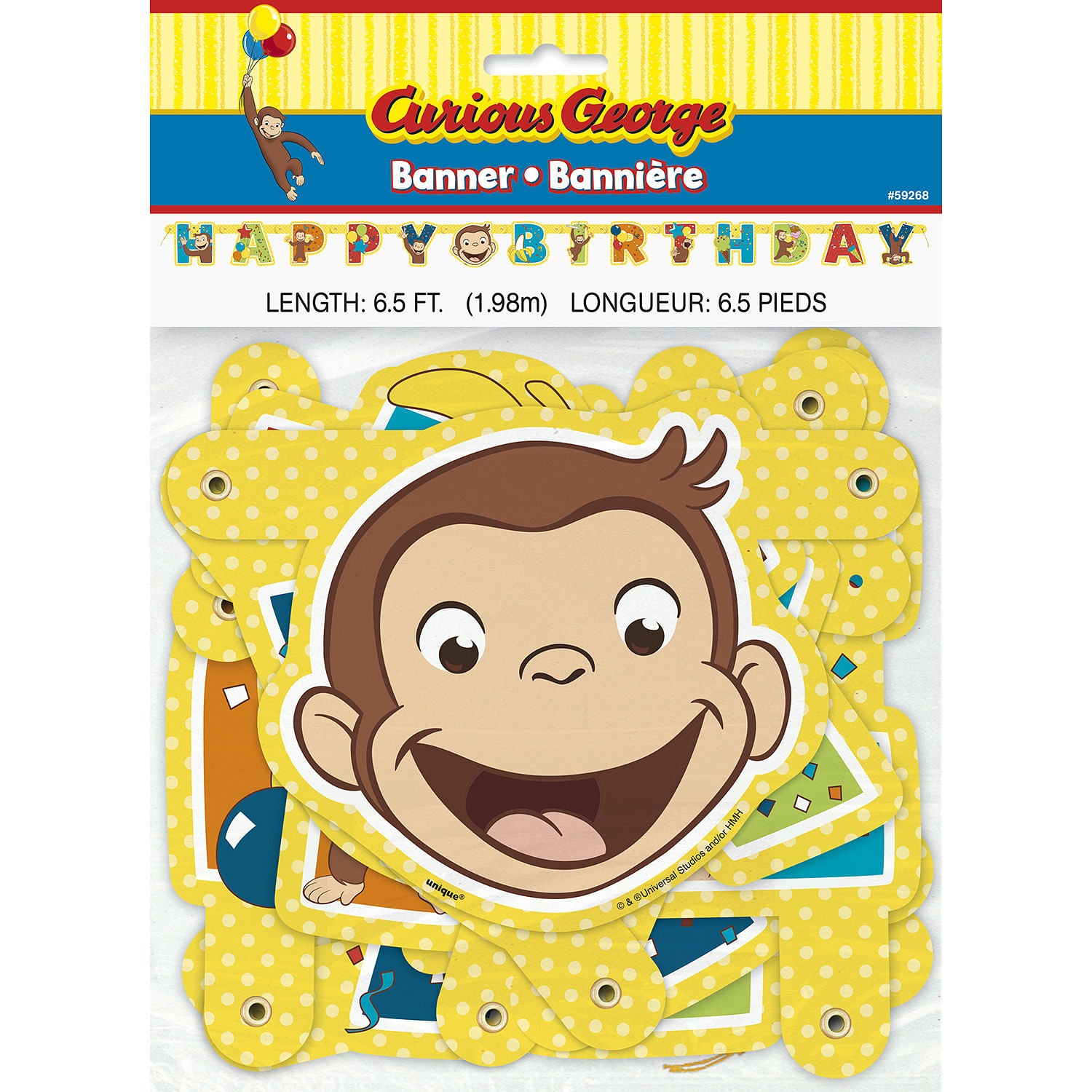 Curious George Party Banner - Free Shipping 