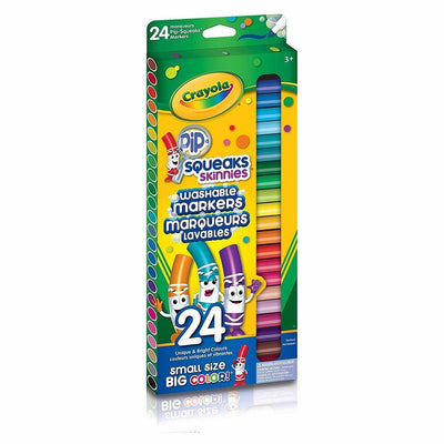 Crayola 24 Pip-Squeaks Skinnies Fine Line Washable Markers - Free Shipping 