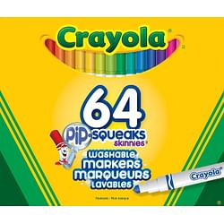 Crayola 64 Pip-Squeak Skinnies Markers - Free Shipping 